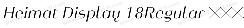 Heimat Display 18Regular字体转换